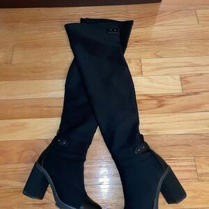 Women's Black Over the Knee-High Boots